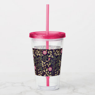 William Morris Sweet Briar Floral Art Nouveau Acrylic Tumbler