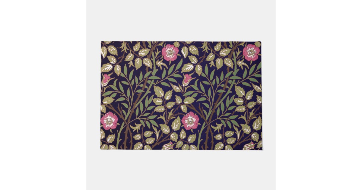 William Morris Sweet Briar Floral Art Nouveau Doormat Zazzle