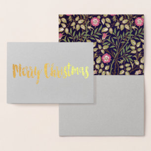 William Morris Sweet Briar Floral Art Nouveau Foil Card
