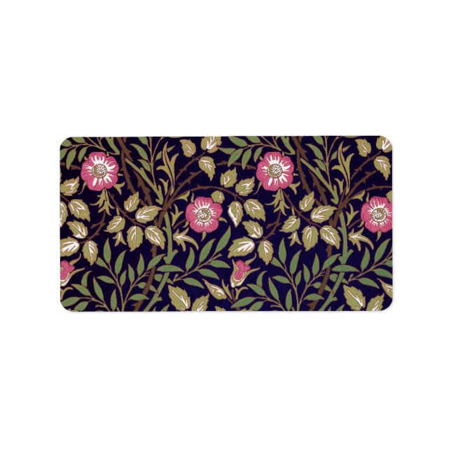 William Morris Sweet Briar Floral Art Nouveau Label (Front)