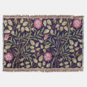 William Morris Sweet Briar Floral Art Nouveau Throw Blanket