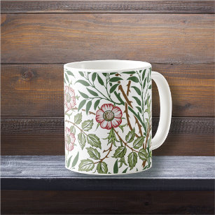 William Morris Sweet Briar Wild Red Roses Vintage Coffee Mug
