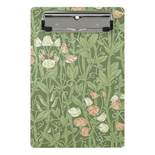 William Morris Sweet Pea Floral Design Mini Clipboard (Front)