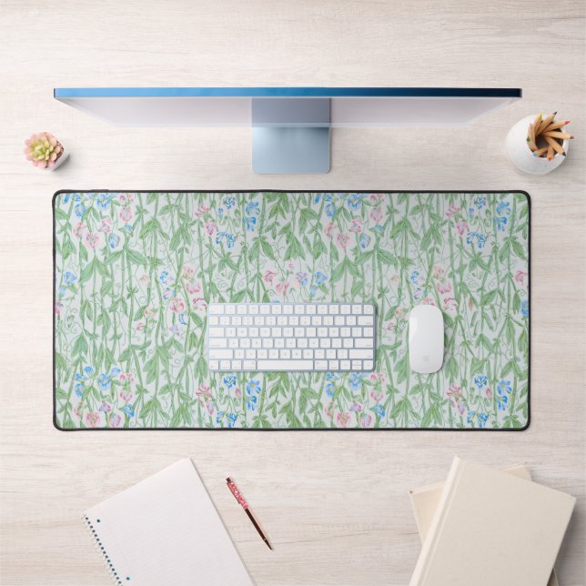 William Morris Sweet Pea Floral Pattern Classic Desk Mat (Office 1)