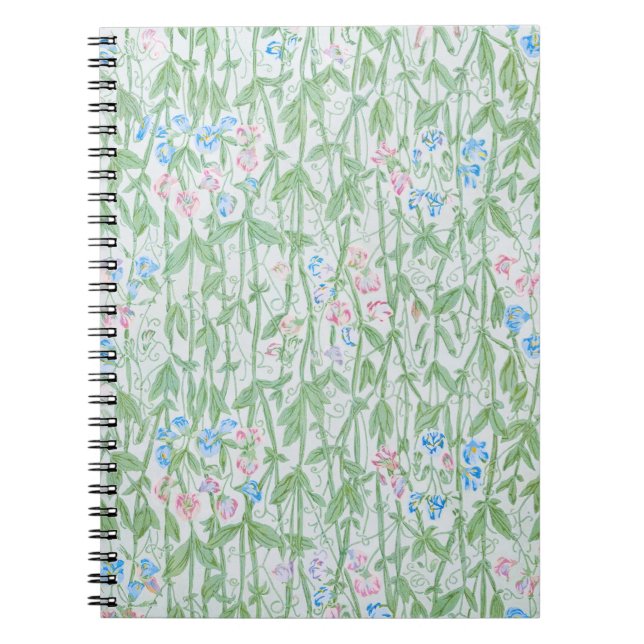 William Morris Sweet Pea Floral Pattern Classic Notebook (Front)