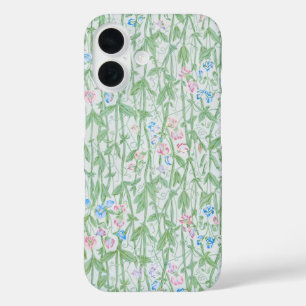 William Morris Sweet Pea Pastel Floral Art iPhone 16 Case
