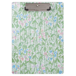 William Morris Sweet Pea Pastel Floral Art Clipboard