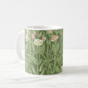 William Morris Sweet Pea Pattern Vintage Botanical Coffee Mug