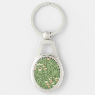 William Morris Sweet Pea Pattern Vintage Botanical Key Ring