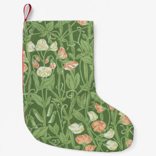 William Morris Sweet Pea Pattern Vintage Botanical Small Christmas Stocking