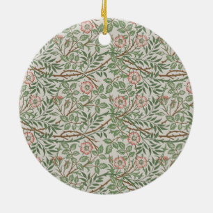 William Morris Sweetbriar Floral Art Nouveau Ceramic Ornament