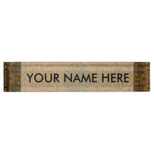 William Morris Tapestry Carpet Rug Nameplate