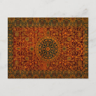 William Morris Tapestry Carpet Rug Postcard
