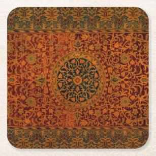 William Morris Tapestry Carpet Rug Square Paper Coaster