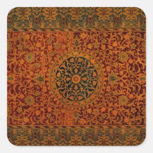 William Morris Tapestry Carpet Rug Square Sticker