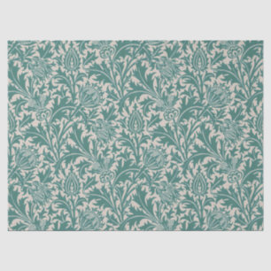 William Morris Teal Blue Thistle Vintage Wallpaper Tissue Paper