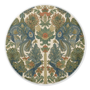 William Morris The Peacock Vintage Art Nouveau Ceramic Knob