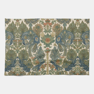 William Morris The Peacock Vintage Art Nouveau Tea Towel