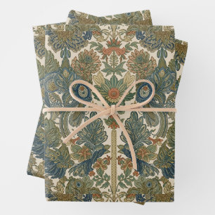 William Morris The Peacock Vintage Art Nouveau Wrapping Paper Sheet