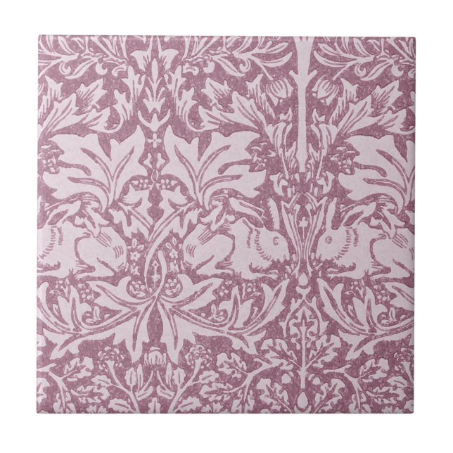 William Morris,The Strawberry thief,revamped,art n Ceramic Tile (Front)