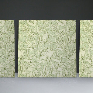 William Morris Thistle Art Nouveau Floral Pattern Ceramic Tile