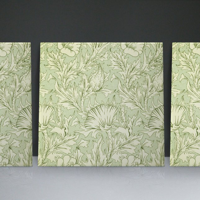 William Morris Thistle Art Nouveau Floral Pattern Ceramic Tile (Creator Uploaded)