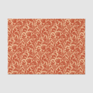 William Morris Thistle Damask, Mandarin Orange Tissue Paper