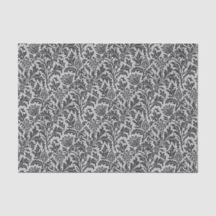 William Morris Thistle Damask, Silver Grey / Grey Tissue Paper