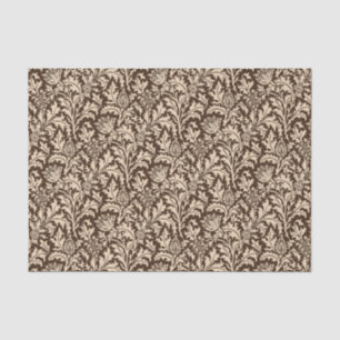 William Morris Thistle Damask, Taupe Tan & Beige Tissue Paper