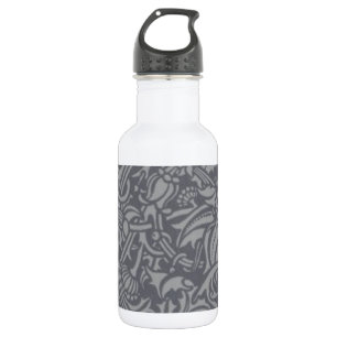 William Morris Thistle Floral Wallpaper Flower Art 532 Ml Water Bottle