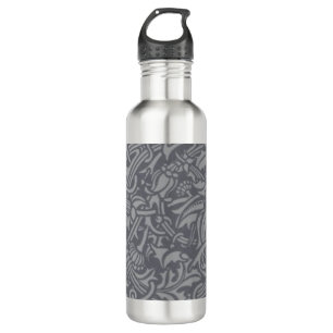 William Morris Thistle Floral Wallpaper Flower Art 710 Ml Water Bottle