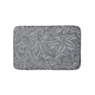 William Morris Thistle Floral Wallpaper Flower Art Bath Mat