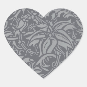 William Morris Thistle Floral Wallpaper Flower Art Heart Sticker