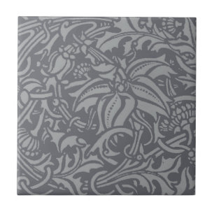 William Morris Thistle Floral Wallpaper Flower Art Tile