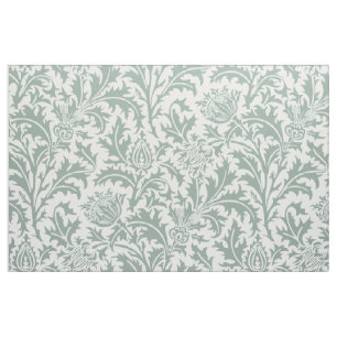 William Morris Thistle Pattern Green Custom Colour Fabric