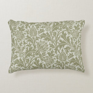 William Morris Thistle Sage Green Pattern Decorative Cushion