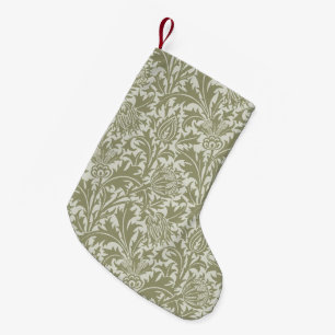 William Morris Thistle Sage Green Pattern Small Christmas Stocking