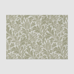 William Morris Thistle Sage Green Pattern Tissue Paper