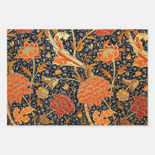 William Morris three vintage patterns Wrapping Pap Wrapping Paper Sheet