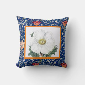William Morris THROW PILLOW WITH TULIP AND POPPY
