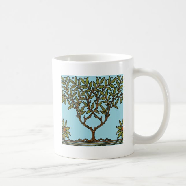 William Morris Tree Frieze Floral Wallpaper Coffee Mug (Right)