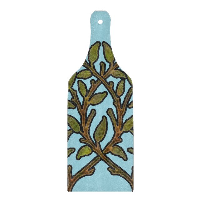 William Morris Tree Frieze Floral Wallpaper Cutting Board (Front)