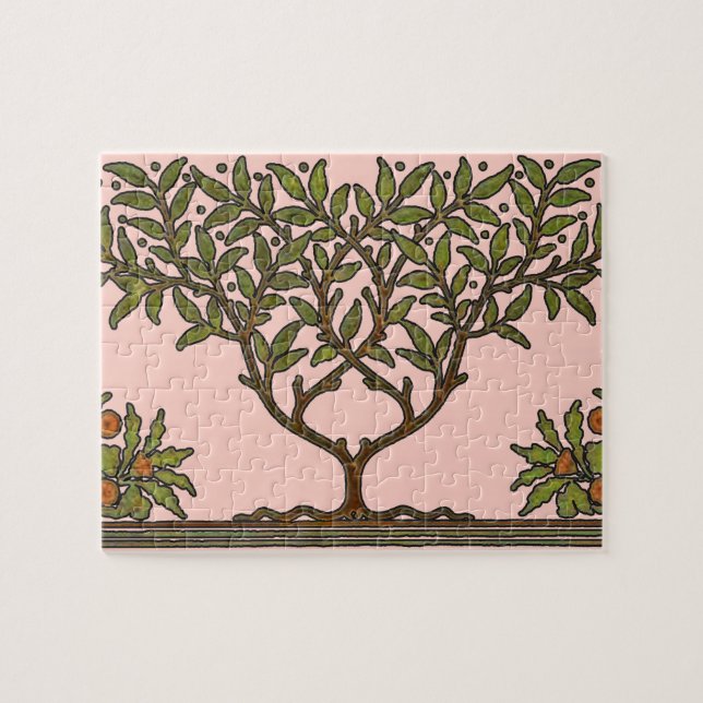 William Morris Tree Frieze Floral Wallpaper Jigsaw Puzzle (Horizontal)