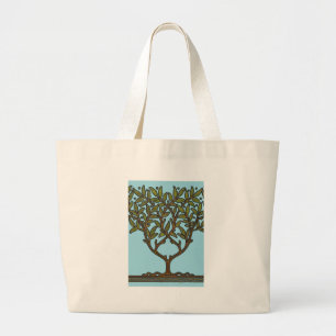 William Morris Tree Frieze Floral Wallpaper Large Tote Bag