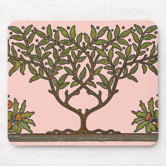 William Morris Tree Frieze Floral Wallpaper Mouse Pad (Front)