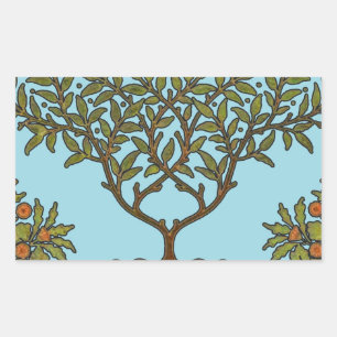 William Morris Tree Frieze Floral Wallpaper Rectangular Sticker