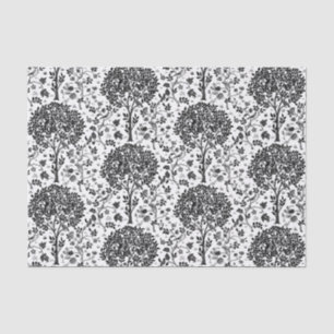 William Morris Tree of Life, Black & White Tissue Paper