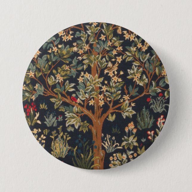 William Morris - Tree Of Life Original 7.5 Cm Round Badge (Front)