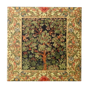 William Morris - Tree Of Life Pattern Ceramic Tile