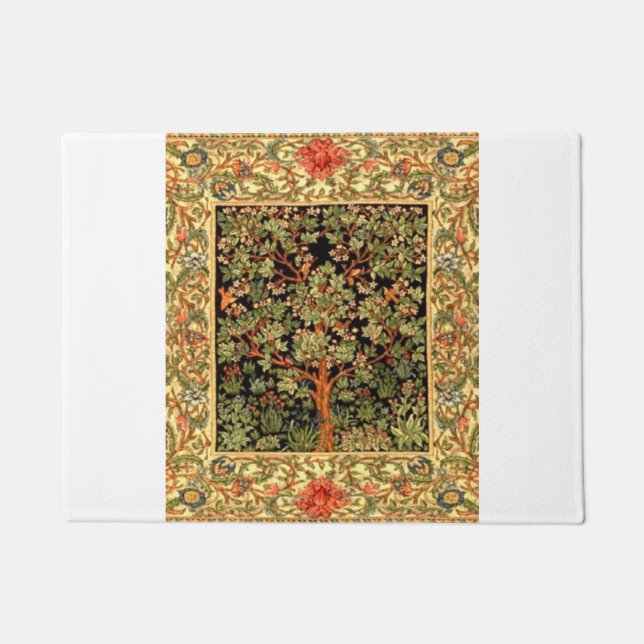 William Morris - Tree Of Life Pattern Doormat (Front)